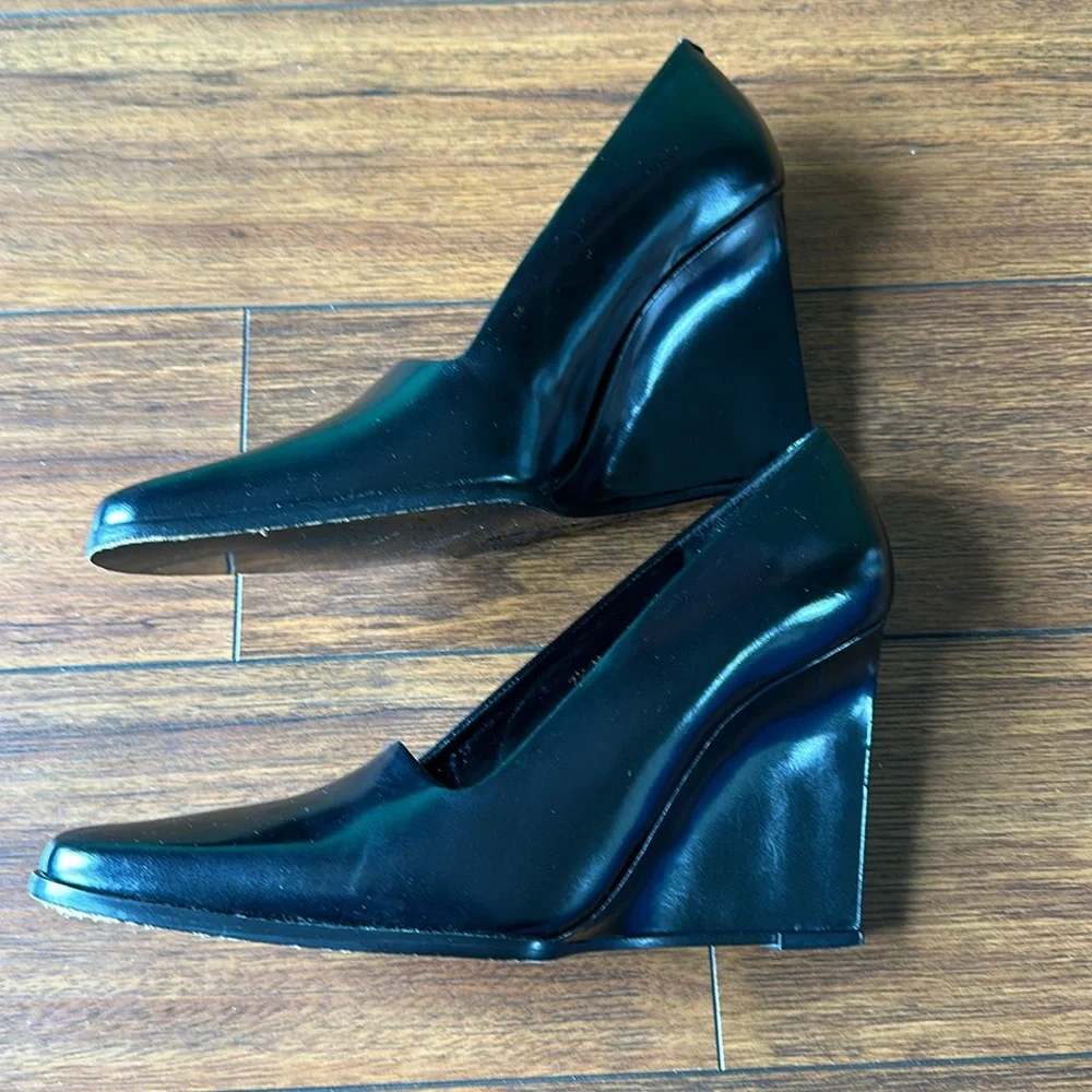 👠👠Calvin Klein Black Wedge Shoes..Made in Spain👠👠